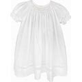 Petit Ami Baby Girls Smocked Daygown With Voile Insert