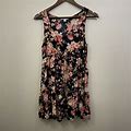 American Eagle Outfitters Sz Xs Navy Floral Babydoll Slip Dress