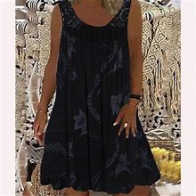 Hupom Casual Summer Dresses For Women Dresses For Women In Clothing Flutter Fit & Flare Blouse Black XL