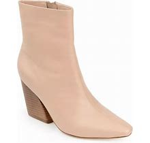 Journee Signature Hydra Tru Comfort Foam™ Women's Leather Ankle Boots, Size: 7 Medium, Med Brown