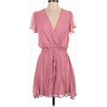 Trixxi Cocktail Dress - Wrap: Pink Dresses - New - Women's Size Small