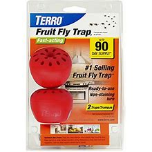 Terro T2502 Readytouse Indoor Fruit Fly Trap With Built In Window 2 Traps 90 Day Lure Supply