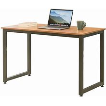Basicwise QI003994.CR Wooden Writing Desk Homes Office Table With Stur
