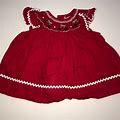 Hartstrings Dresses | Hartstrings Baby Red Smocked Cherry Dress 6-9 Mo | Color: Red/White | Size: 6Mb