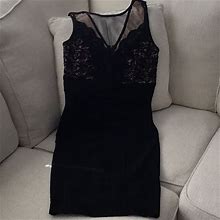 Trixxi Dresses | Lace And Mesh Dress | Color: Black | Size: 7