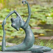 San Pacific International Limber Yoga Frog Garden Sculpture
