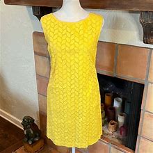 Loft Dresses | Ann Taylor Loft Yellow Eyelet Dress, Size 2P | Color: Yellow | Size: 2P