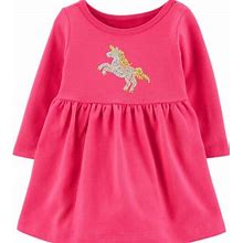 Carter's Dresses | Bnwt Carters Sequin Unicorn Dress 2T | Color: Pink | Size: 2Tg