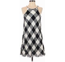 Cloth & Stone Casual Dress - A-Line Halter Sleeveless: Gray Print Dresses - Women's Size X-Small