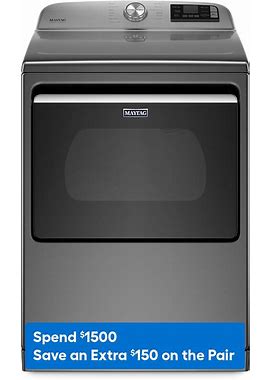 Maytag Smart Capable 7.4-Cu Ft Steam Cycle Smart Electric Dryer (Metallic Slate) ENERGY STAR | MED7230HC