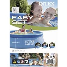 Intex 8ft X 30in Easy Set Inflatable Above Ground Family Swimming Pool (No Pump)