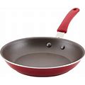 Rachael Ray Cook + Create Nonstick Frying Pan/Skillet, 10 Inch, Red