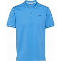 Prada Cotton Piqué Polo Shirt, Men, Periwinkle Blue, Size S