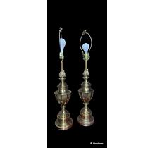 Brass Table Lamps, Stiffel Lamps, Brass Stiffel Light