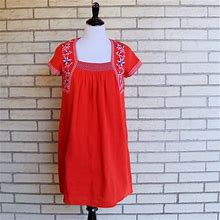 Old Navy Dresses | Old Navy Smocked Dress With Blue & White Stitching | Color: Blue/Red | Size: M