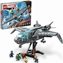 Lego Marvel The Avengers Quinjet 76248, Spaceship Building Toy Set With Thor, Iron Man, Black Widow, Loki And Captain America Super Heroes Minifigures