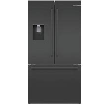Bosch - 500 Series 21 Cu. Ft. French Door Counter-Depth Smart Refrigerator With External Water And Ice Maker - Black Stainless Steel