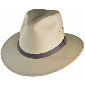 Jaxon Hats Cotton Safari Fedora Hat - British Tan: SIZE: L British Tan