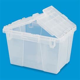 Clear Industrial Totes - 13.8 X 8.9 X 8.8" - ULINE - Qty Of 3 - S-13500