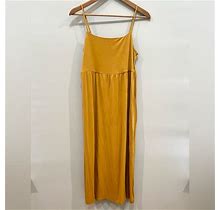 Old Navy Dresses | Old Navy Soft-Jersey Knit Fit & Flare Midi Dress Size S | Color: Yellow | Size: S