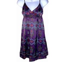 Banana Republic Purple Paisley Dress -0 Petite - Excellent Condition