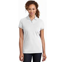 District Clothing DM425 District Made Ladies Stretch Pique Polo White Extra Large