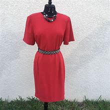 Worthington Dresses | Worthington Red Sheath Dress | Color: Red | Size: 16