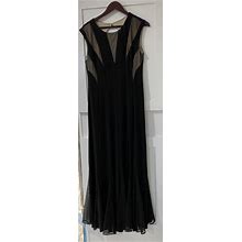 R&M Richards Black & Beige Sleeveless Long Dress Beautiful