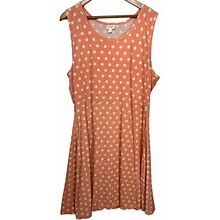 Lularoe Nicki Dress 3Xl Sleeveless Pockets Polka Dot Tank Dress Summer