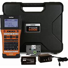 Brother P-Touch Edge PT-E550W Electronic Label Maker, Industrial Wireless Handheld Labelling Kit PTE550W, Orange - Up To 30Mm/Sec, 180 X 360Dpi, Auto