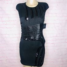 Robert Rodriguez Dresses | Robert Rodriguez Back Dress And Sequins And Ribbon | Color: Black | Size: 6
