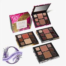 LAURA GELLER NEW YORK Annual Party In A Palette Guest Of Honor Gift Set -Curated 4 Full Face Makeup Palettes- Includes Eyeshadow, Highlighter, And Bl