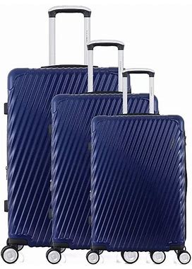 BH Luggage Vittorio-Torino 3-Piece Luggage Set, Brt Blue, 3 Pc Set
