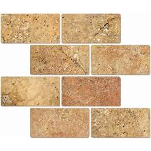 Oracle Tile & Stone Scabos Travertine 3" X 6" Field Tile, Tumbled