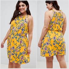 Asos Curve Dresses | Nwt Asos Curve Yellow Floral Dress | Color: Yellow | Size: 3X