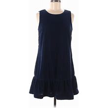 J.Crew Casual Dress - Dropwaist: Blue Solid Dresses - Women's Size 8 Petite