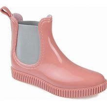 Journee Collection Drip Rain Boot | Women's | Light Pink | Size 9 | Boots | Bootie | Chelsea