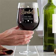 Personalized Whole Bottle Wine Glass - Big Vino - Best Birthday Gift Ideas