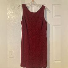 Banana Republic Dresses | Red Lace Sleeveless Dress | Color: Red | Size: 12P