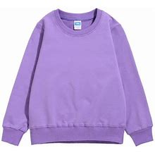 Toddler Boys Girls Sweatshirts Kids Child Baby Solid Patchwork Long Sleeve Cotton Pullover Tops Blouse Clothing Size 5-6T