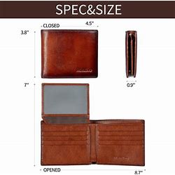 Wallet For Men-Genuine Leather RFID Blocking Bifold Stylish Wallet With 2 ID Window