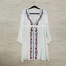 Women's Coverup Embroidered Dress - Women | Color: White | Size: One Size