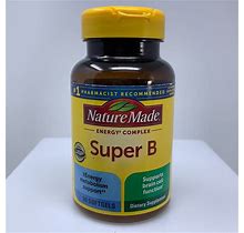 Nature Made Super B Complex Metabolism & Brain Support 60 Softgels Exp 09/24