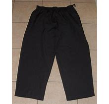 NEW NWT Black Plus Sz 18 Casual Or Dress Elastic Waist Pull On Pants Pockets