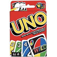 Uno Card Game With Customizable WILD Cards- 2015 Mattel - 7+