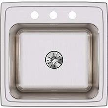 Elkay DLR191910PD3 Lustertone Classic Single Bowl Drop-In Stainless Steel Laundry Sink With Perfect Drain