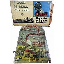 Marx 1950'S Combat Bagatelle Fighter Jet Pinball Game W/ Original Box Preowned - Toys & Collectibles | Color: Gold | Size: S