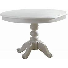 Liberty Furniture Summer House Round Pedestal Table In Oyster White, Kitchen & Dining Room Tables
