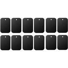 Mount Metal Plate(12Pack) For Magnetic Car Mount Phone Holder With Full Adhesive For Phone Magnet, Magnetic Mount, Car Mount Magnet-12X Rectangular