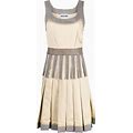 Moschino - Inside Out Pleated Dress - Women - Virgin Wool/Polyester/Elastane/Viscose/Cotton/Viscose/Cotton - 44 - Brown